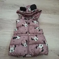 90サイズ H＆M ダウン ベスト ミニーちゃん