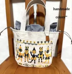 刺繍生地⋆*❁*巾着ト－トバッグ⋆*❁*ハンドメイド