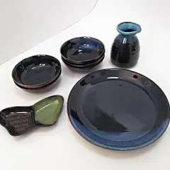 和食器  鍋・そうめん・そば向け 食器セット（大皿×２，小鉢×５，徳利，薬味皿）