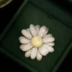 美品✨スワロフスキー ブローチ Marylou フラワー パヴェ クリスタル