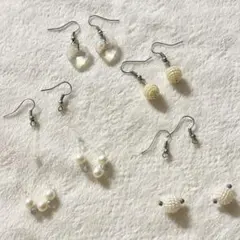 ビーズピアスセット 透明感と華やかさ