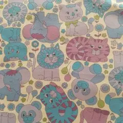 生地ハギレ アニマルポップ柄生地 110 x 50 オックス