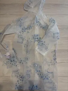 レインコート　花柄　収納袋付き