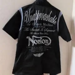 美品　Norton半袖ボタンストレッチシャツ　Lのサムネイル