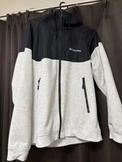 Columbia フルジップフード付きジャケット グレー/ブラック