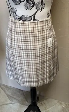 INGNI イング　キレイ目　台形　ベージュ系　チェック柄　スカート