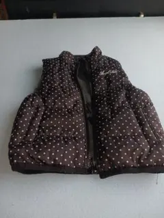 水玉模様のダウンベスト 95cm以下