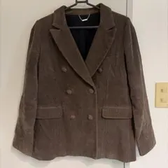Lily Brown コーデュロイ ダブルジャケット ブラウン