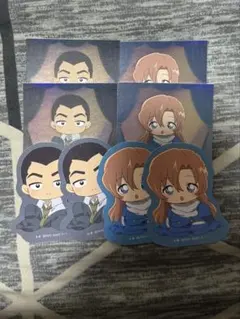 名探偵コナン　ちぢませ隊　ステッカー　ガチャ