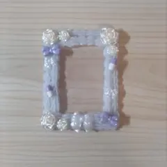 ホイップデコ 硬貨ケース トレカケース 推し活 紫 リボン バラ