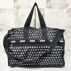 LeSportsac 2WAY ボストンバッグ ハート柄 ブラックのサムネイル