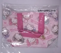 【未開封】 ハローキティ　50周年くじ　キティ チャーム付き ミニトート バッグ