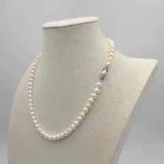 あこや真珠 セミロング ネックレス 62cm 本真珠 上品 きれいめ 