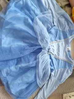 SHEIN 水色 フリル付きワンピース 12-18M