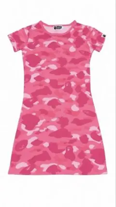 A Bathing Ape ピンク カモフラ 半袖 ワンピース エイプ - メルカリ