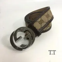 GUCCI グッチ GG柄 ロゴ ベルト ブラウン レディース ブランド