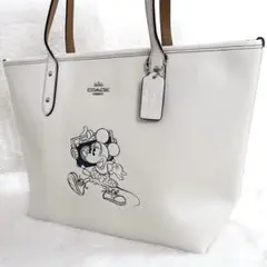 COACH トートバッグ　ミニーマウス　ディズニーコラボ　A4 肩掛け 希少