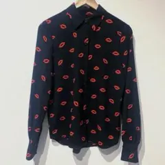 kate spade ケイトスペード Kiss リップ柄シャツ・ブラウス