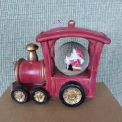 (新品)サンタクロースのスノードーム トレイ 汽車