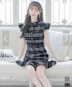 Jewels ギンガムチェックワンピースドレス S