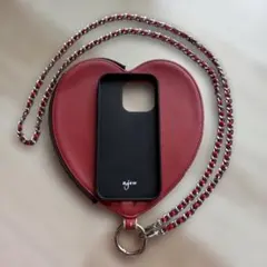 チェーンのみ新品！　ajew ハート型iPhoneケース iPhone15pro