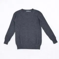 UNIQLO／ローゲージ クルーネックセーター／グレー／M