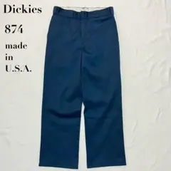 90s USA製 Dickies ディッキーズ 874 ワークパンツ 紺 W31