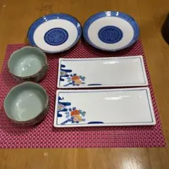 有田焼ペア×3種類　長皿・丸深皿・取皿　２枚づつ