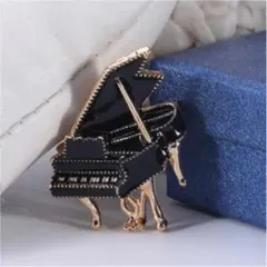 ❤️ ピアノのブローチ　ブラック　No.56