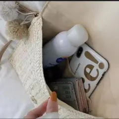 2Way ナチュラル ククラッチバッグ or ショルダーバッグ カゴバッグ