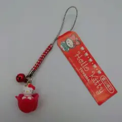 ご当地キティ　根付け　ストラップ　富山限定　チューリップバージョン