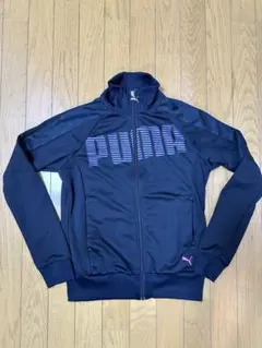 【美品】PUMA ネイビー Ｌフルジップジャケット