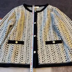 美品❣️ラメ　ツイードカーディガン