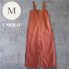 UNIQLO ユニクロ サロペット リネンブレンド オレンジブラウン M