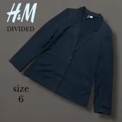 【H&M】エイチアンドエム　DIVIDED テーラードジャケット　US6 黒