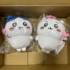2点セット ちいかわ ハチワレ ハート ぽてたまぬいぐるみナガノキャラクターズ