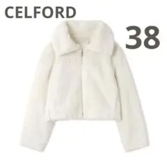 【美品】メルカリ最安値　セルフォード　ファーショートジャケット 38 M