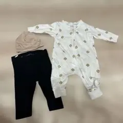 動物柄　ロンパース　レギンス　帽子セット　H&M