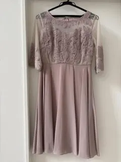 【美品】お呼ばれドレス 結婚式 パーティードレス ピンク 38（M）膝丈