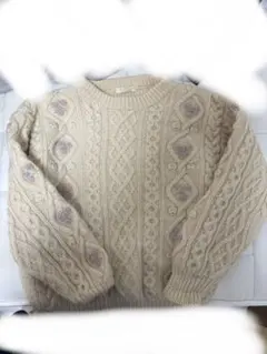 VINTAGE フィッシャーマンニット レディース 古着