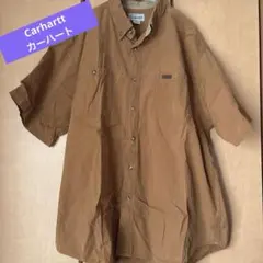 Carhartt カーハート ワークシャツ 厚手 ワンポイント レザーロゴXL