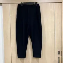 AOURE PT LINATE ジップポケット イージースラックス ブラック L