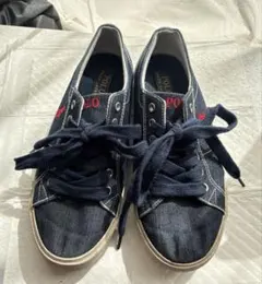 【状態良】ポロラルフローレン デニムスニーカー 24.0