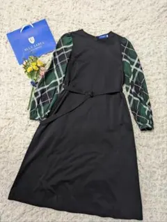 【美品】ブルーレーベルクレストブリッジ コンパクトライトポンチサックドレス