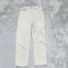 H&Mストレートデニムパンツチノパンツハイウエスト無地［EUR34］ベージュ