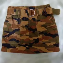 迷彩柄 ベルト付きタイトスカート