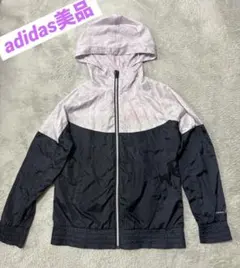 美品☆アディダス　ナイロンジップアップパーカーレディースM
