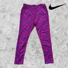 NIKE ナイキ 総柄スポーツタイツ レギンス ピンク L