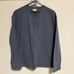 ノーカラーカーディガン