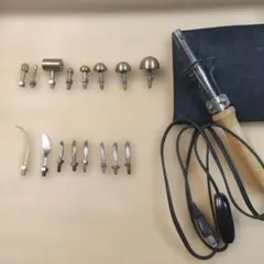 アートフラワー　染め花　 電気コテ　＋コテ先（アタッチメント）16個